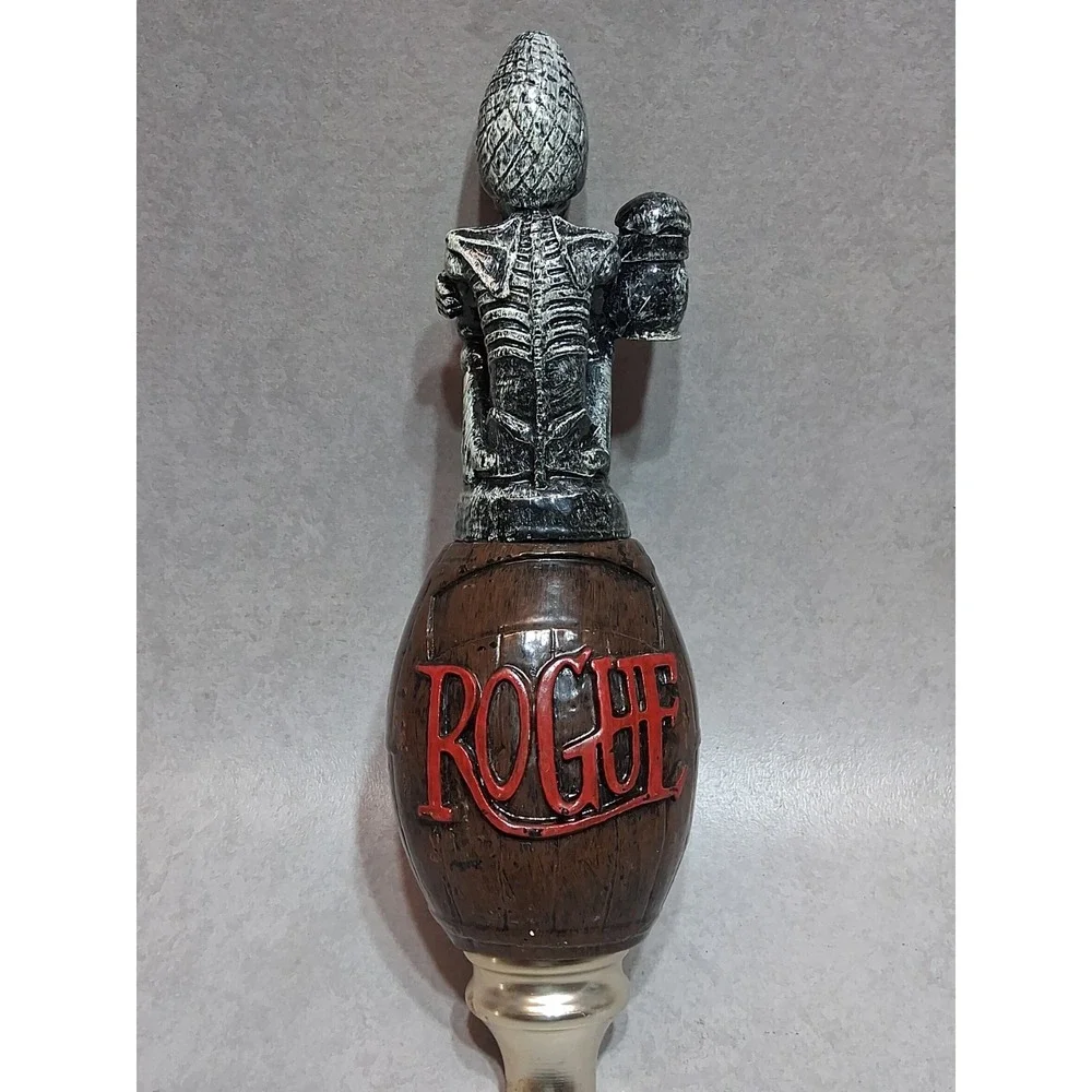 Rogue Ales & Spirits Beer Tap Handle Skeleton Barrel Oregon Small Brew Co Decor